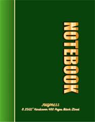 FOOZPRESS Notebook 8.5x11 hardcover 460 pages