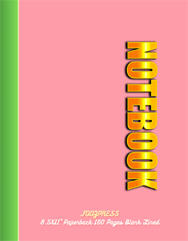 FOOZPRESS Notebook 8.5x11 Paperback 160 pages