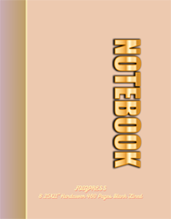 FOOZPRESS Notebook 8.5x11 hardcover 460 pages