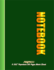 FOOZPRESS Notebook 8.5x11 Paperback 160 pages